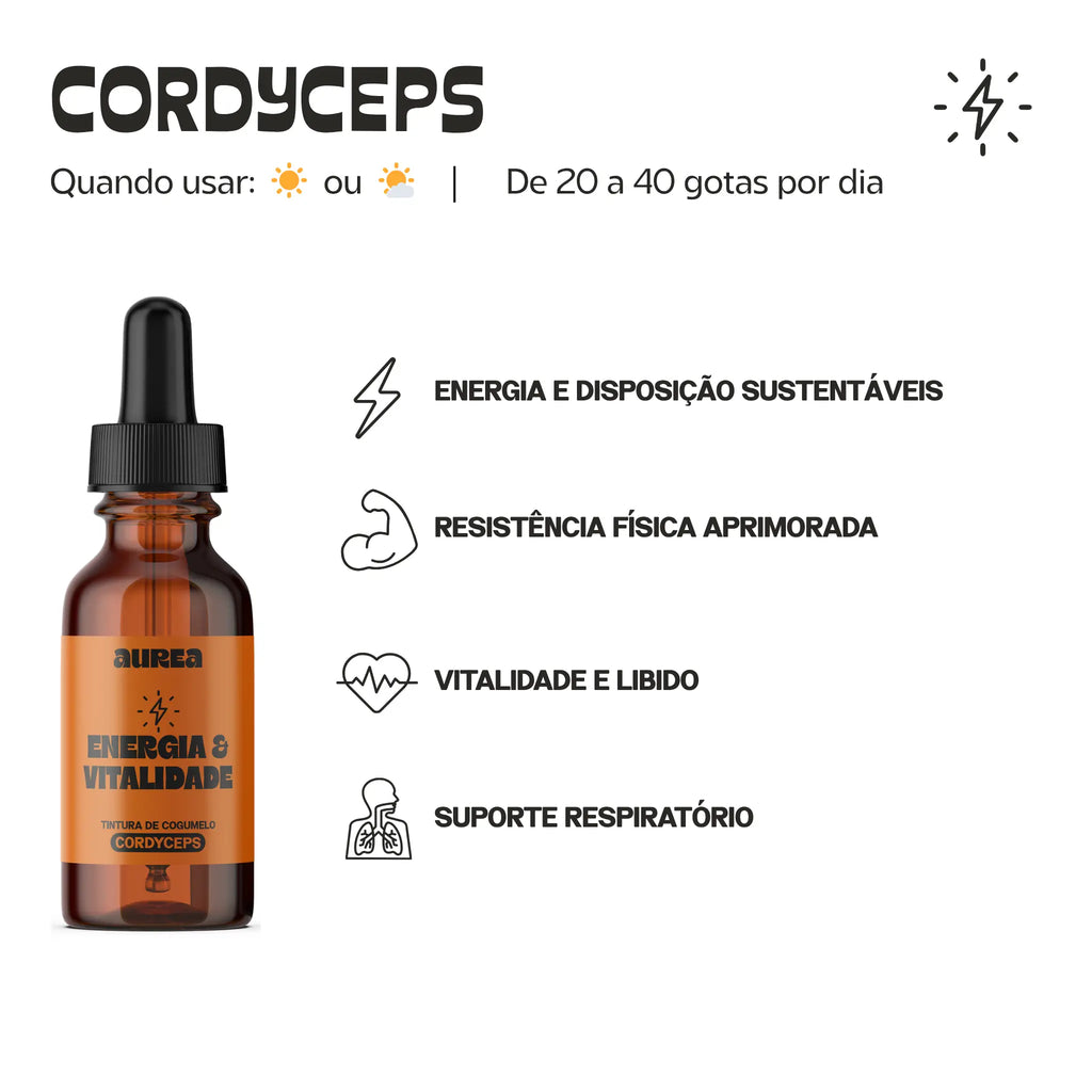 Extrato de Cogumelo Cordyceps 30ml | Energia & Vitalidade