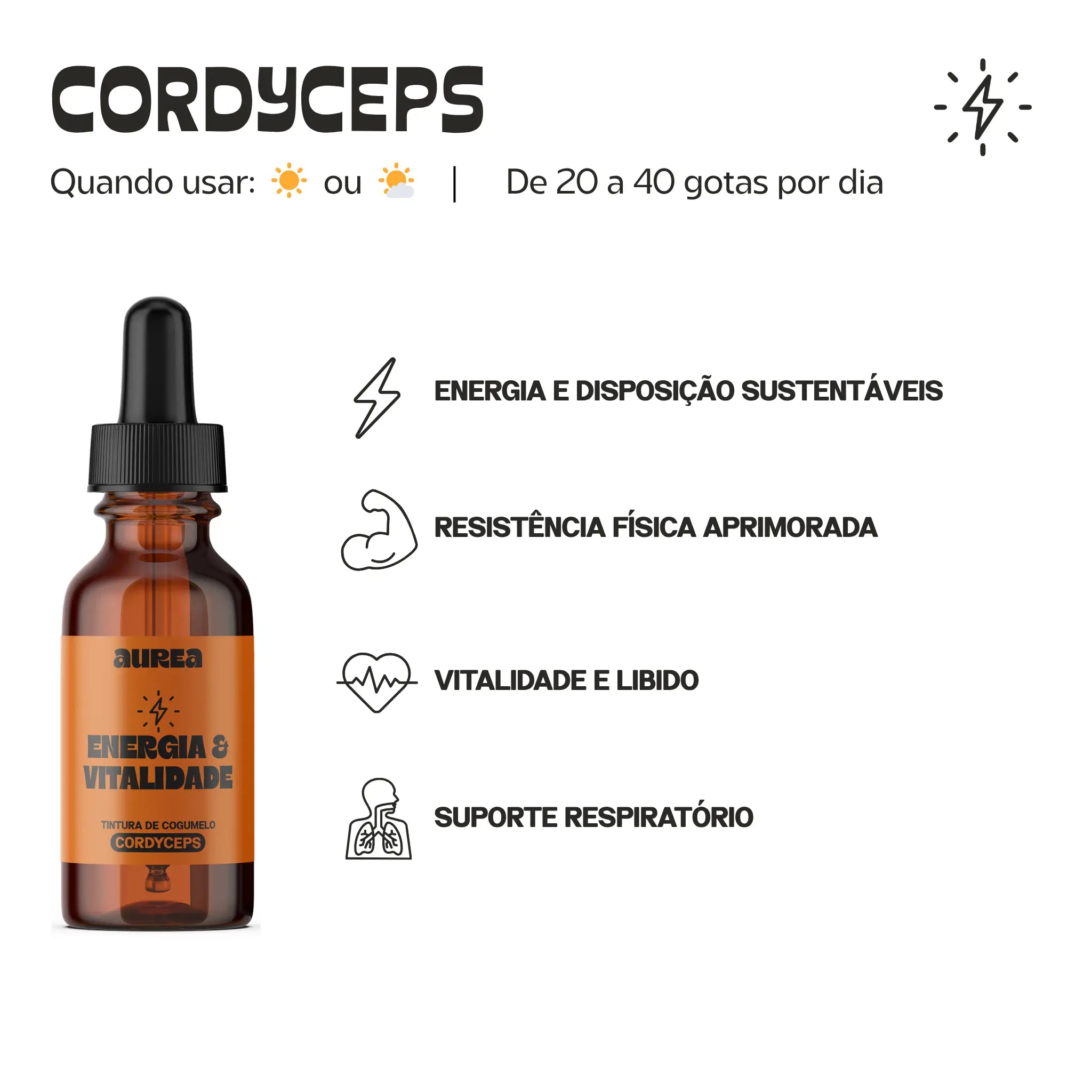 Extrato de Cogumelo Cordyceps 30ml | Energia & Vitalidade