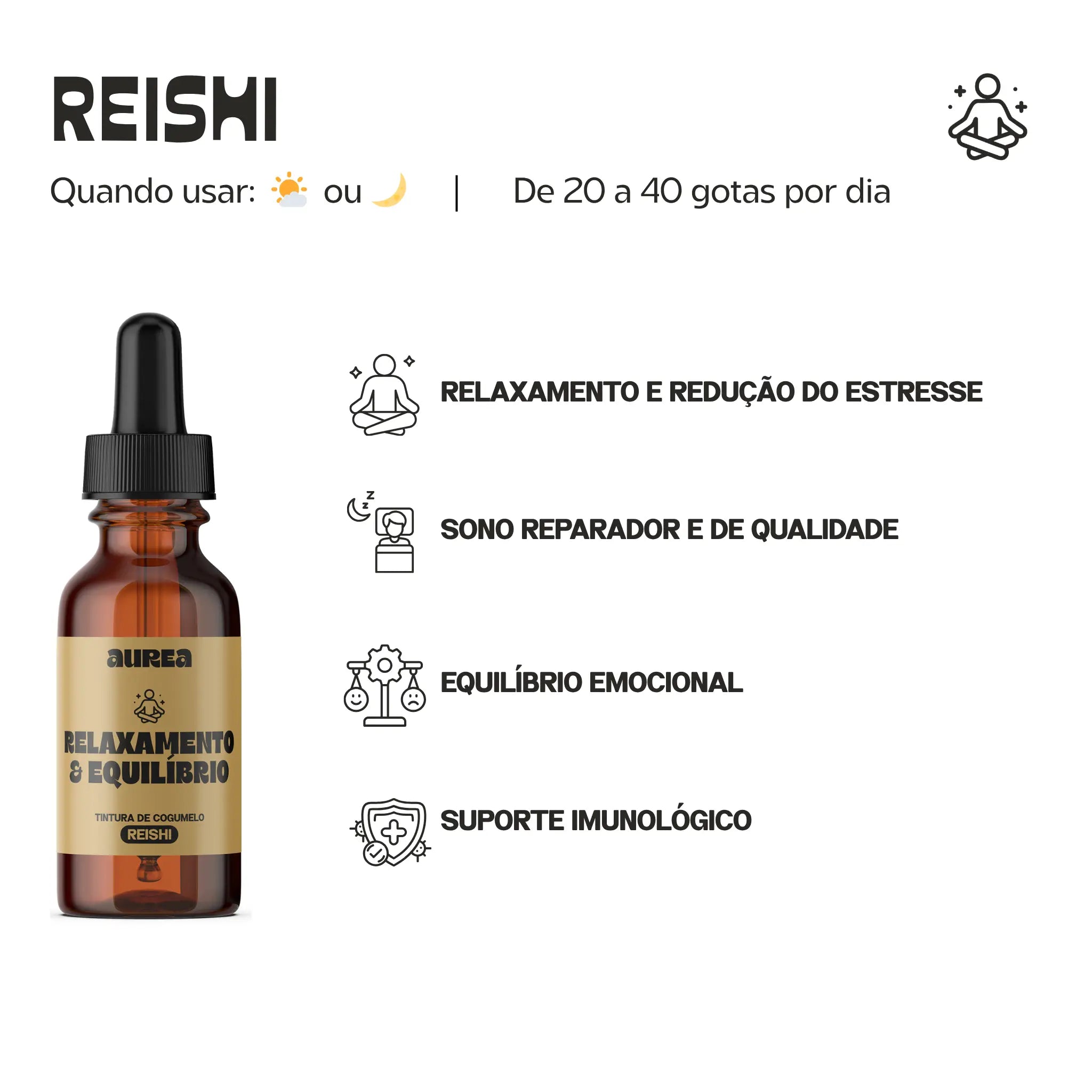 Extrato de Cogumelo Reishi 30ml | Relaxamento & Equilíbrio