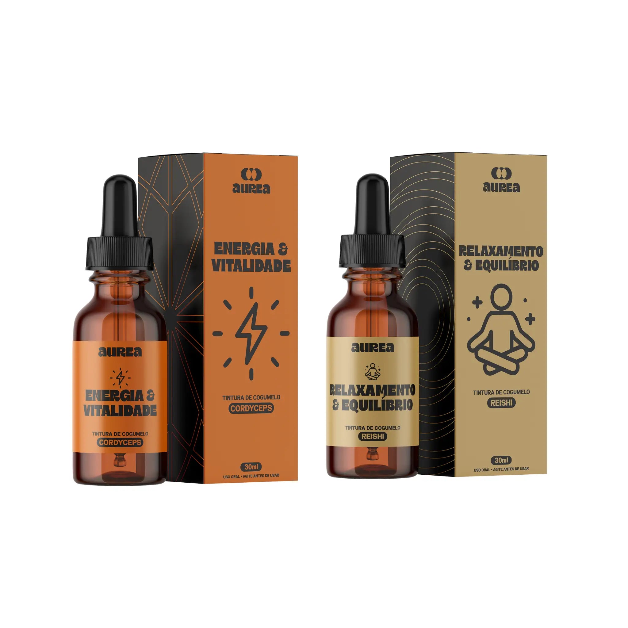 Kit Extratos de Cogumelos Cordyceps e Reishi 30ml | Equilíbrio & Vitalidade
