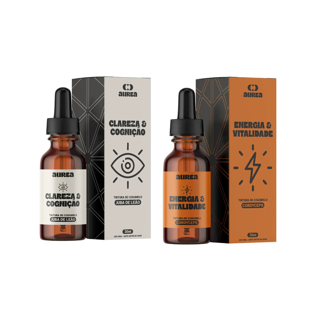 Kit Extratos de Cogumelos Juba de Leão e Cordyceps 30ml | Cognição & Vitalidade
